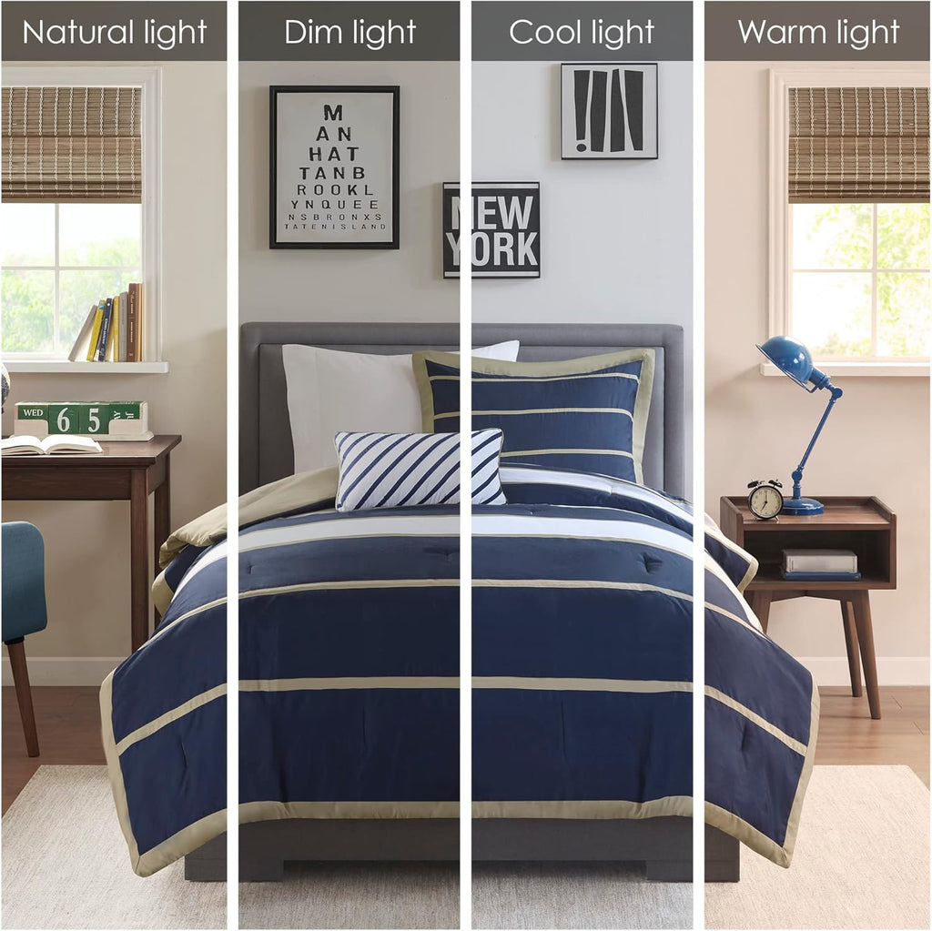 Intelligent Design Mi Zone Ashton TwinTwin XL 3 Navy TwinTwin XL
