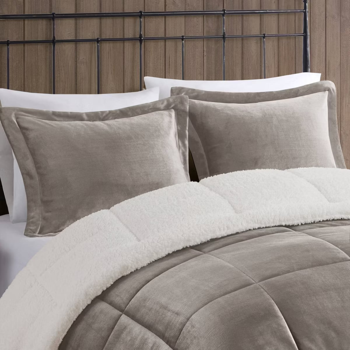 Woolrich Alton 4-Pc. FullQueen Comfort GreyIvory FullQueen