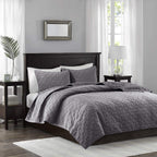 Madison Park Parker 3-Pc. FullQueen Comfor Grey FullQueen