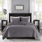 Madison Park Parker 3-Pc. FullQueen Comfor Grey FullQueen