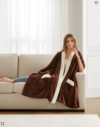 Premier Comfort Cozy Plush Printed Wrap 50 x Chestnut Solid 50 x 70
