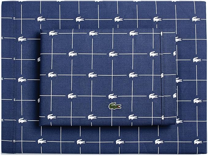 Lacoste Home Slice Sheet Set, Vintage Indigo Queen