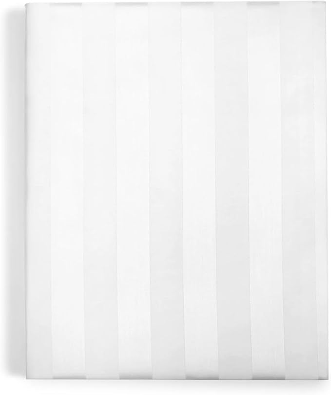 Charter Club Stripe Cotton 550-Thread Count White King Sheet Set