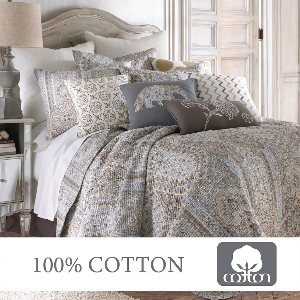 Levtex Casablanca 3-Pc. Quilt Grey King