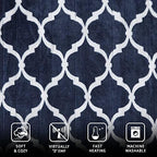 Beautyrest Oversized Ogee Electric Throw Indigo Throw