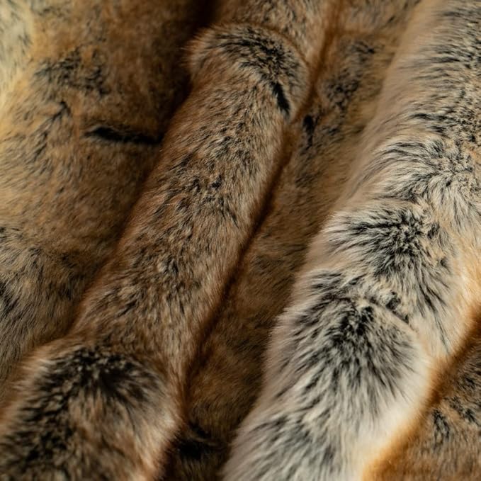 Battilo Luxury Tipped Faux Fur Brown 60x80