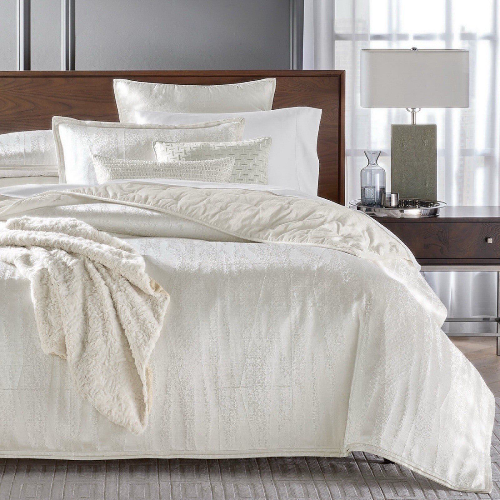 Hotel Collection Fractured Geo Comforter Set, K White King