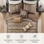 Madison Park Bellagio 6-Pc. Quilted King Co Brown King