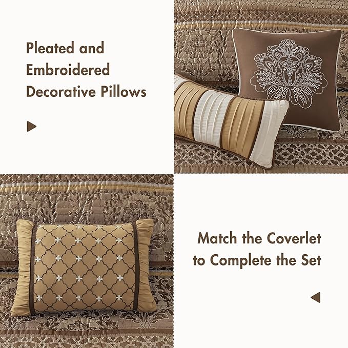 Madison Park Bellagio 6-Pc. Quilted King Co Brown King