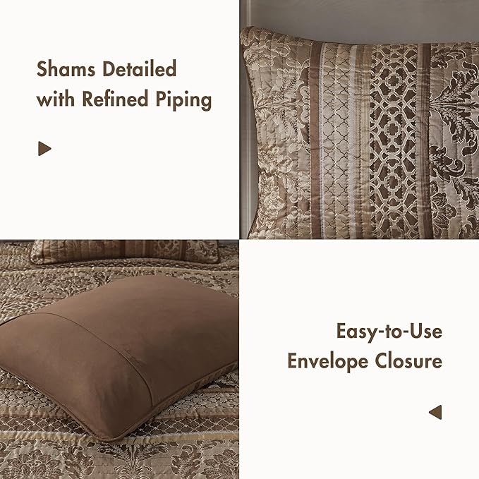 Madison Park Bellagio 6-Pc. Quilted King Co Brown King