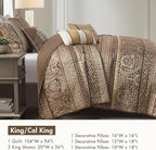 Madison Park Bellagio 6-Pc. Quilted King Co Brown King