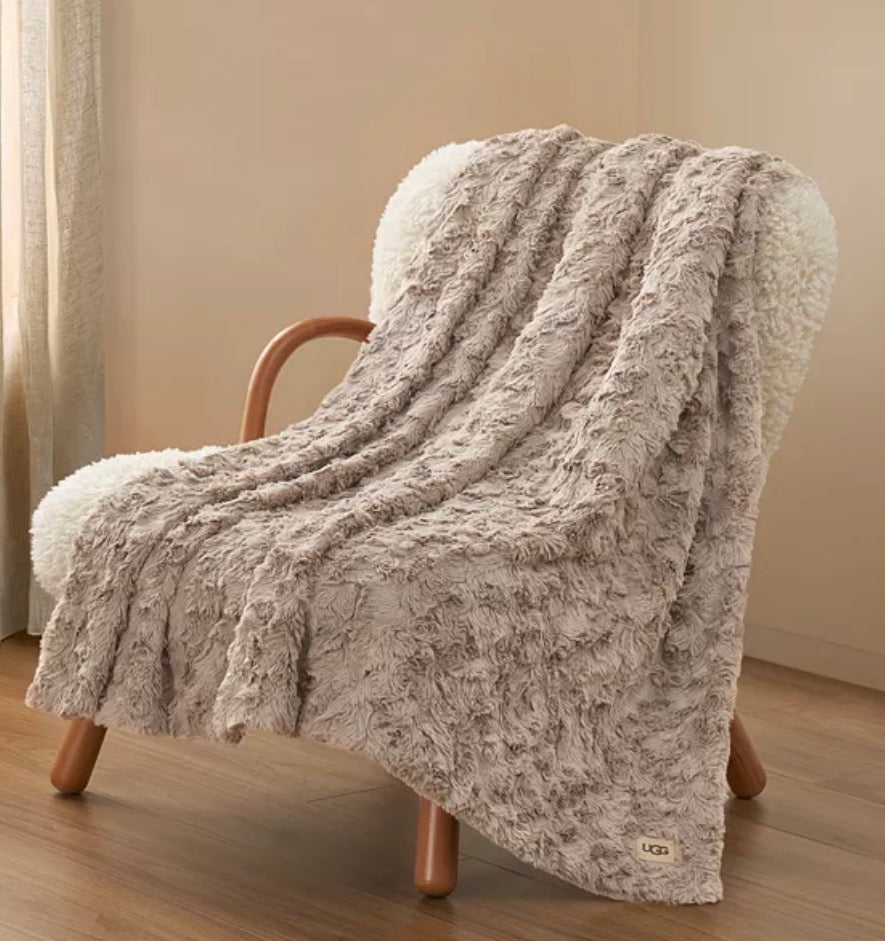 UGG Adalee Faux-Fur Throw, 50 x 7 Oyster 50 x 70