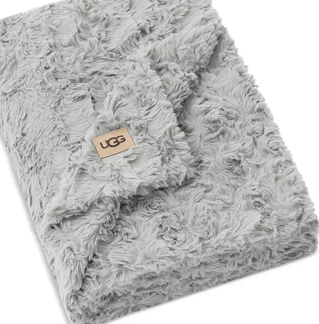 UGG Avery Reversible Lightweight T Seal Gray Throw