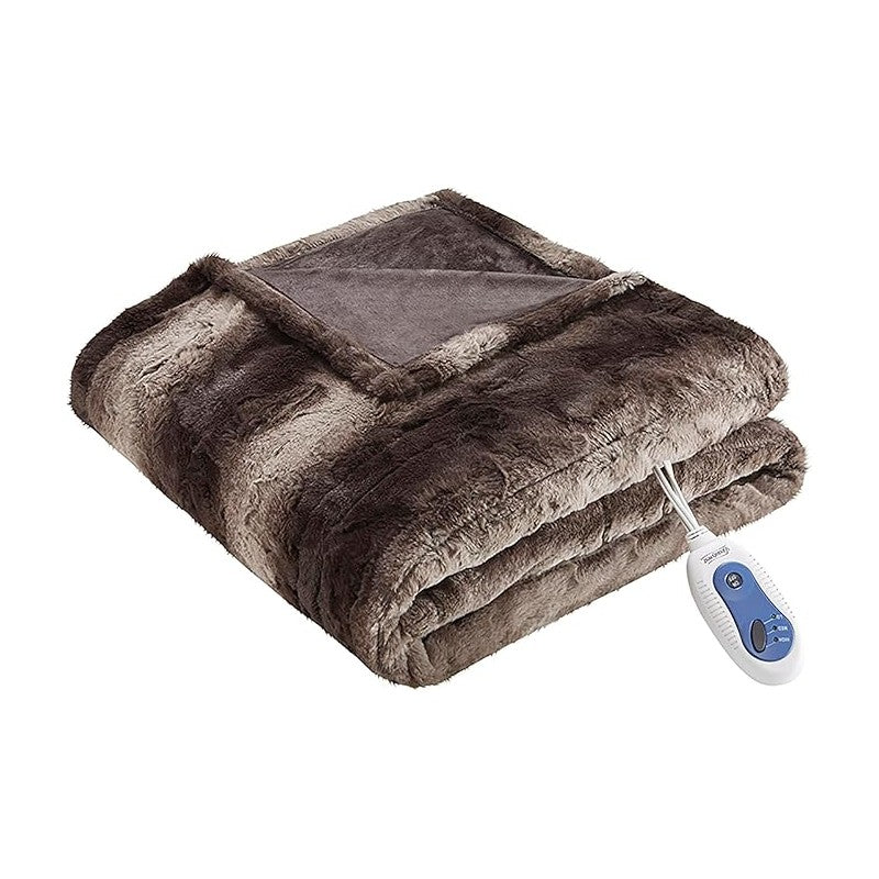 Beautyrest Zuri Reversible Oversized 50 Chocolate Throw