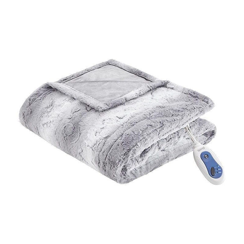 Beautyrest Zuri Reversible Oversized 50 Grey Throw