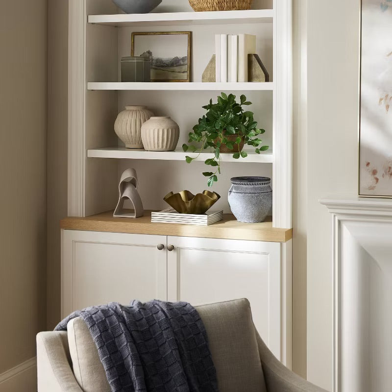 Short Carved Ceramic Vase - Threshold™ designed with Studio McGee