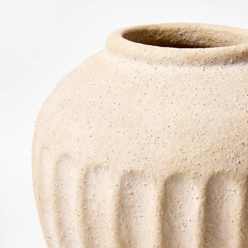 Short Carved Ceramic Vase - Threshold™ designed with Studio McGee