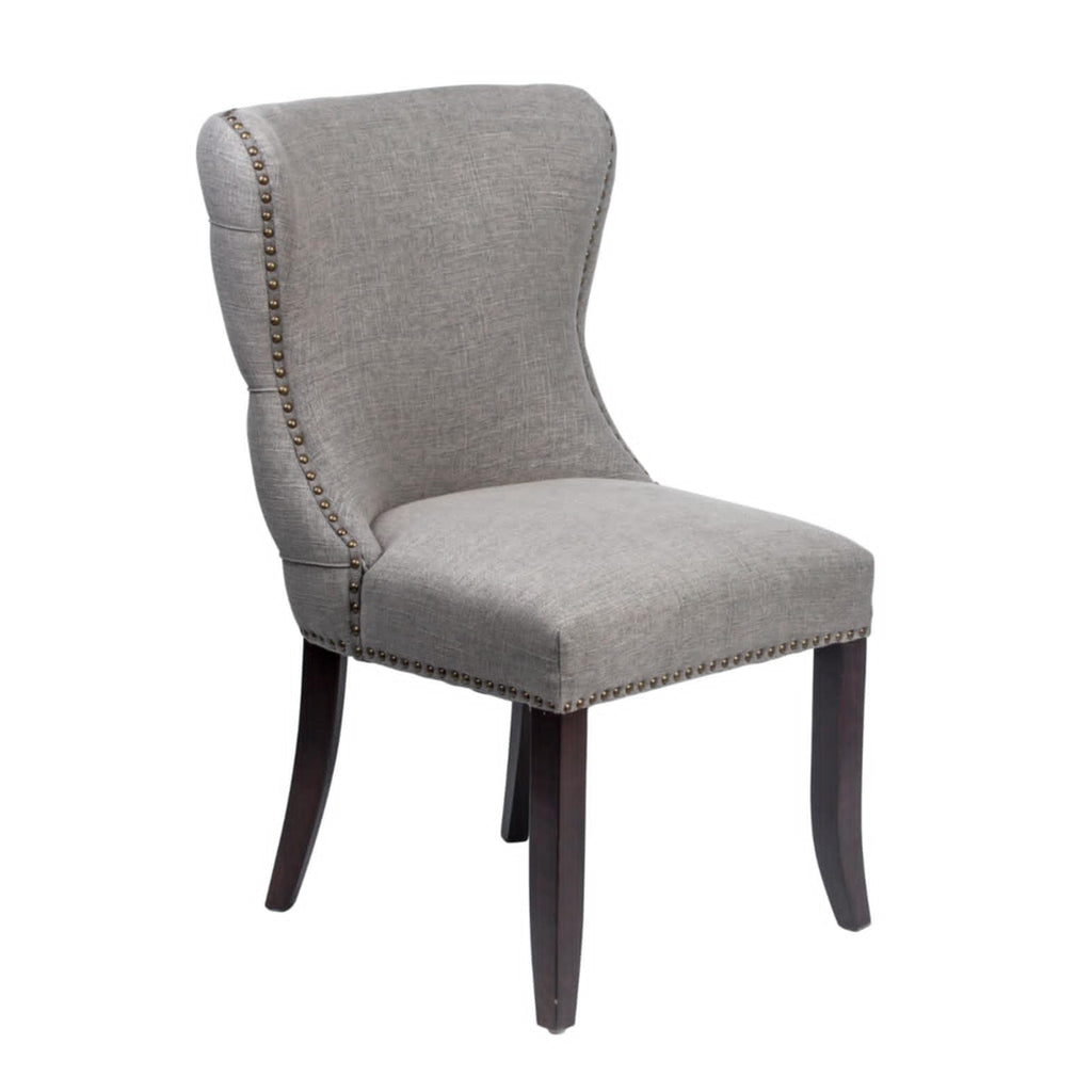 PRE ORDER - Jora Grey Nailhead Dining Chair