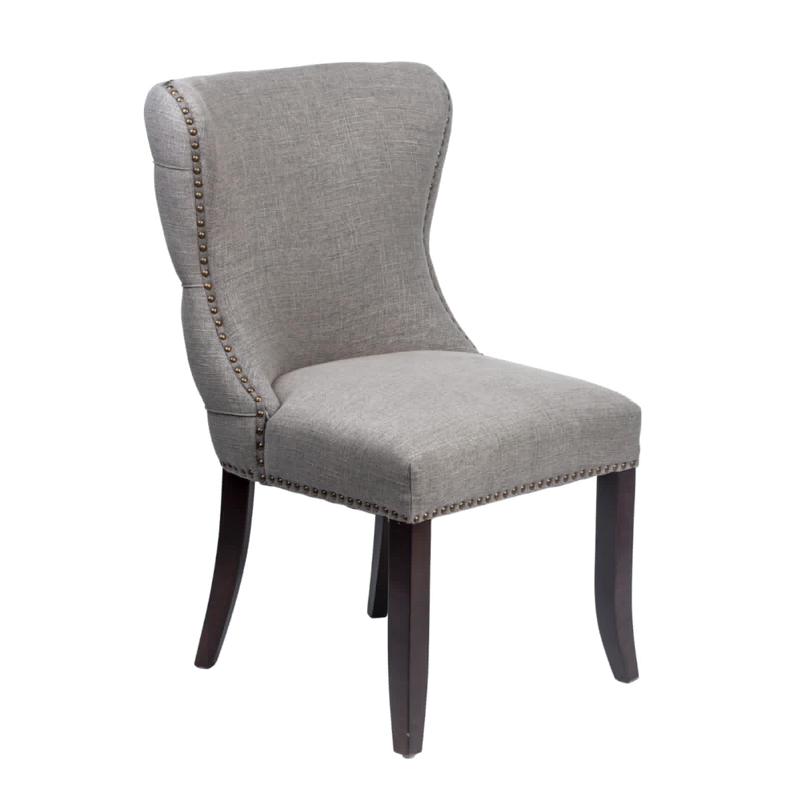 PRE ORDER - Jora Grey Nailhead Dining Chair