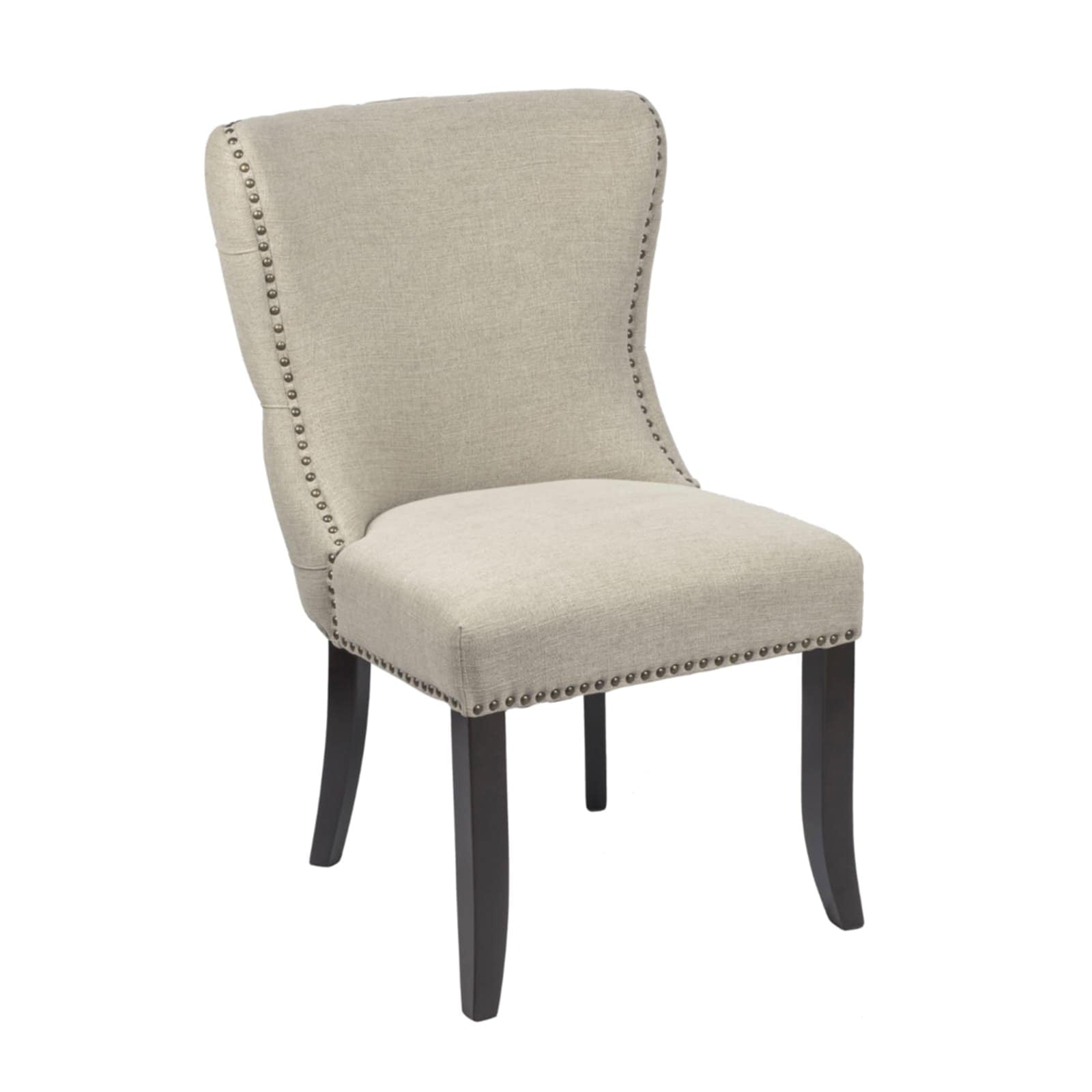 PRE ORDER - Jora Beige Nailhead Dining Chairs