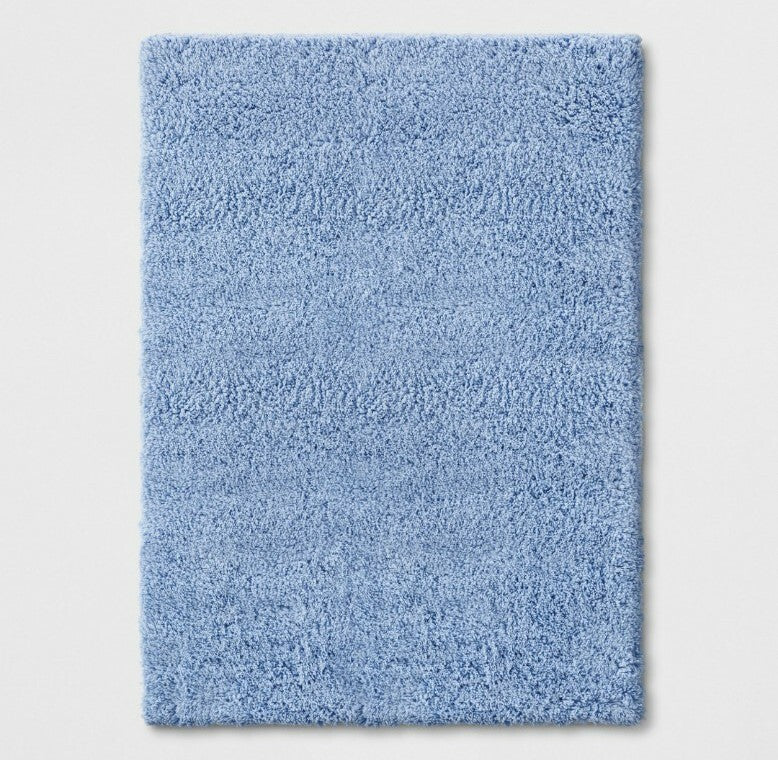 4'x5'6" Solid Shag Accent Rug Light Blue - Room Essentials