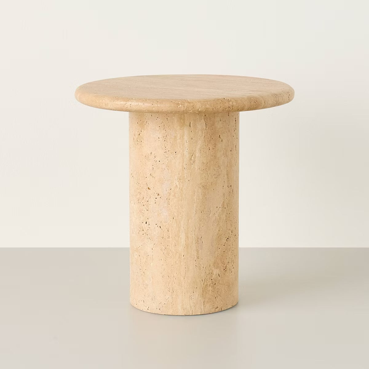 Large Round Travertine Accent Table - Hearth & Hand with Magnolia