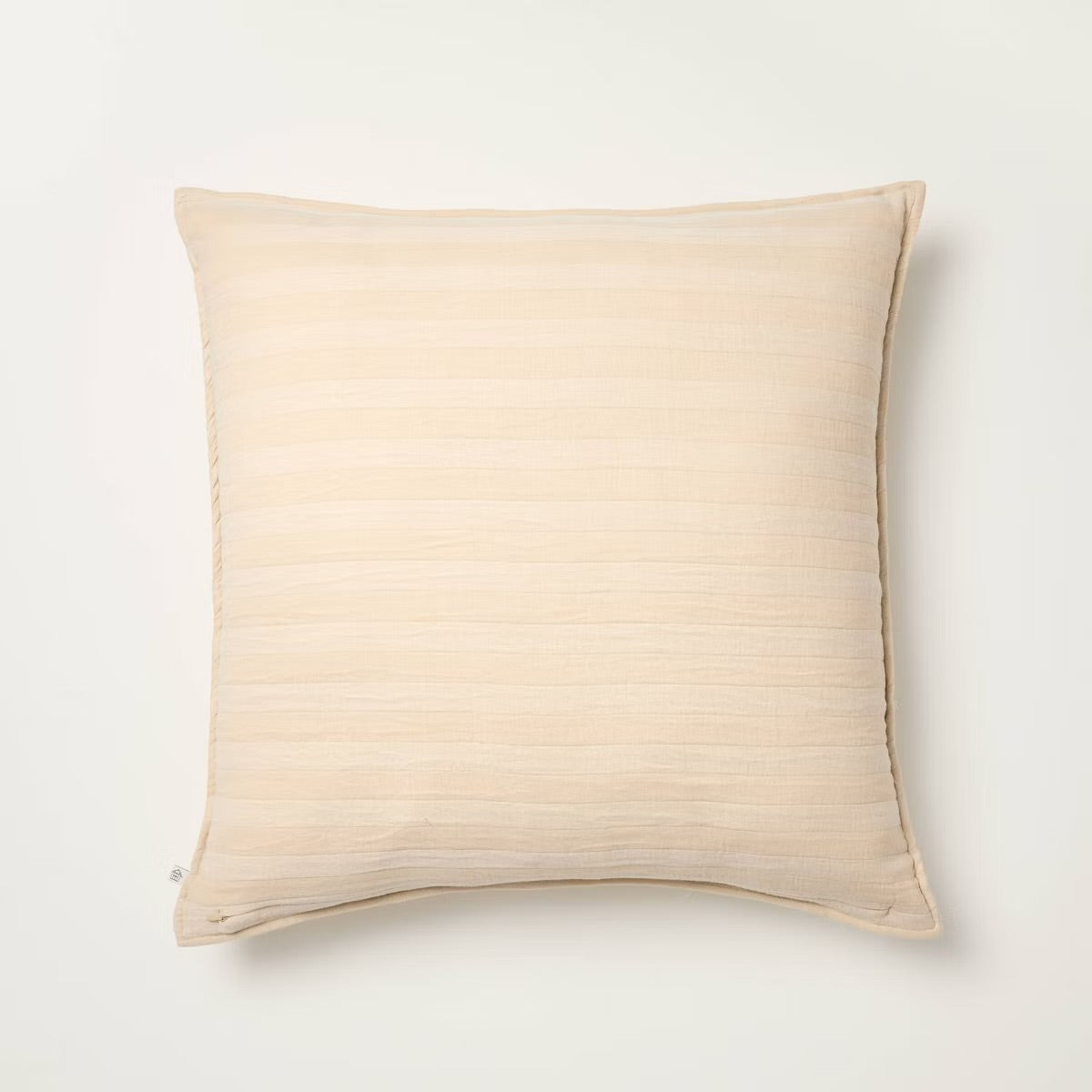 Tonal Stripe Euro Throw Pillow Tan - Hearth & Hand with Magnolia
