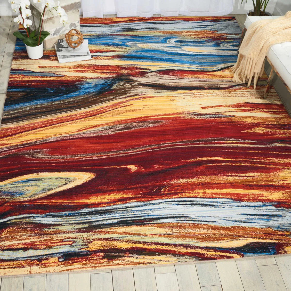 7’9” x 9’9” Ostby Lava Flow Area Rug