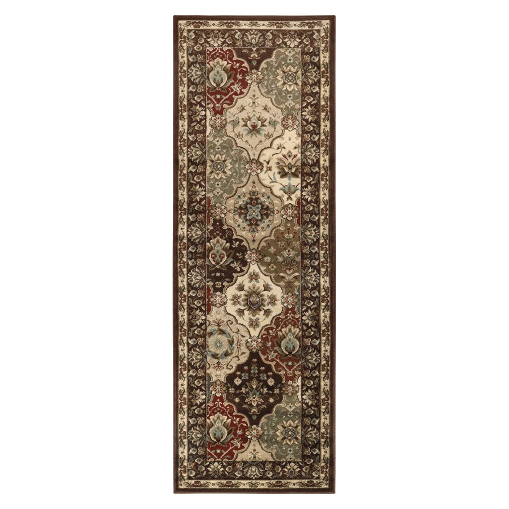 2’6” x 8 - Traditional Ornamental Floral Chocolate Indoor Runner