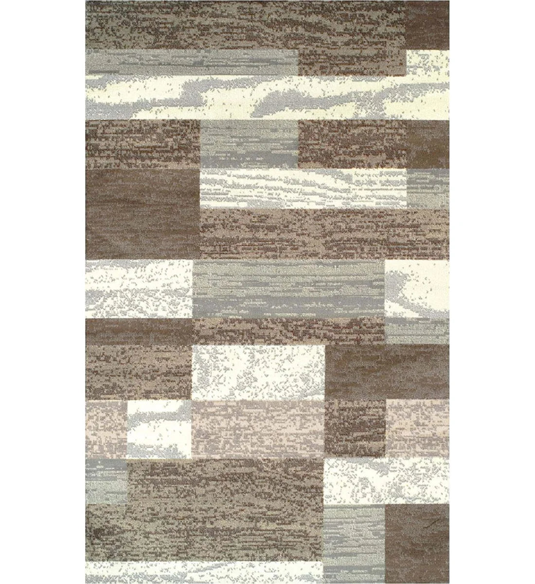 5 x 3 - Meme Contemporary Geometric Patchwork Indoor Area Rug or Runner