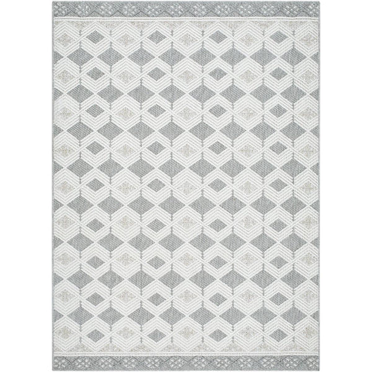 6’7” X 9 Bouclair Grey/White Area Rug