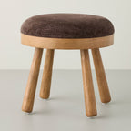 Upholstered Round Top Mid Century Ottoman Brown - Hearth & Hand with Magnolia