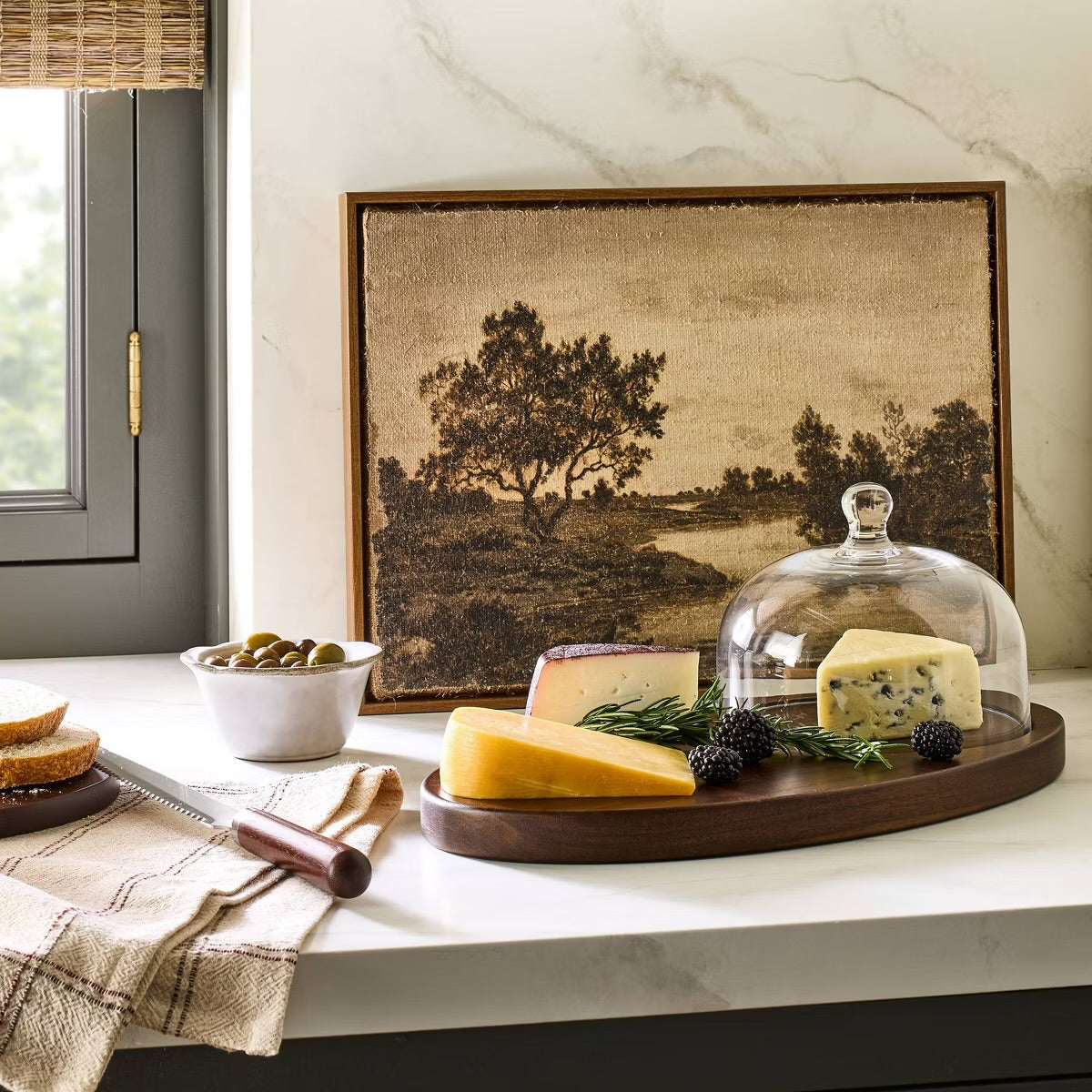 Wood Cheese Board with Cloche - Hearth & Hand with Magnolia