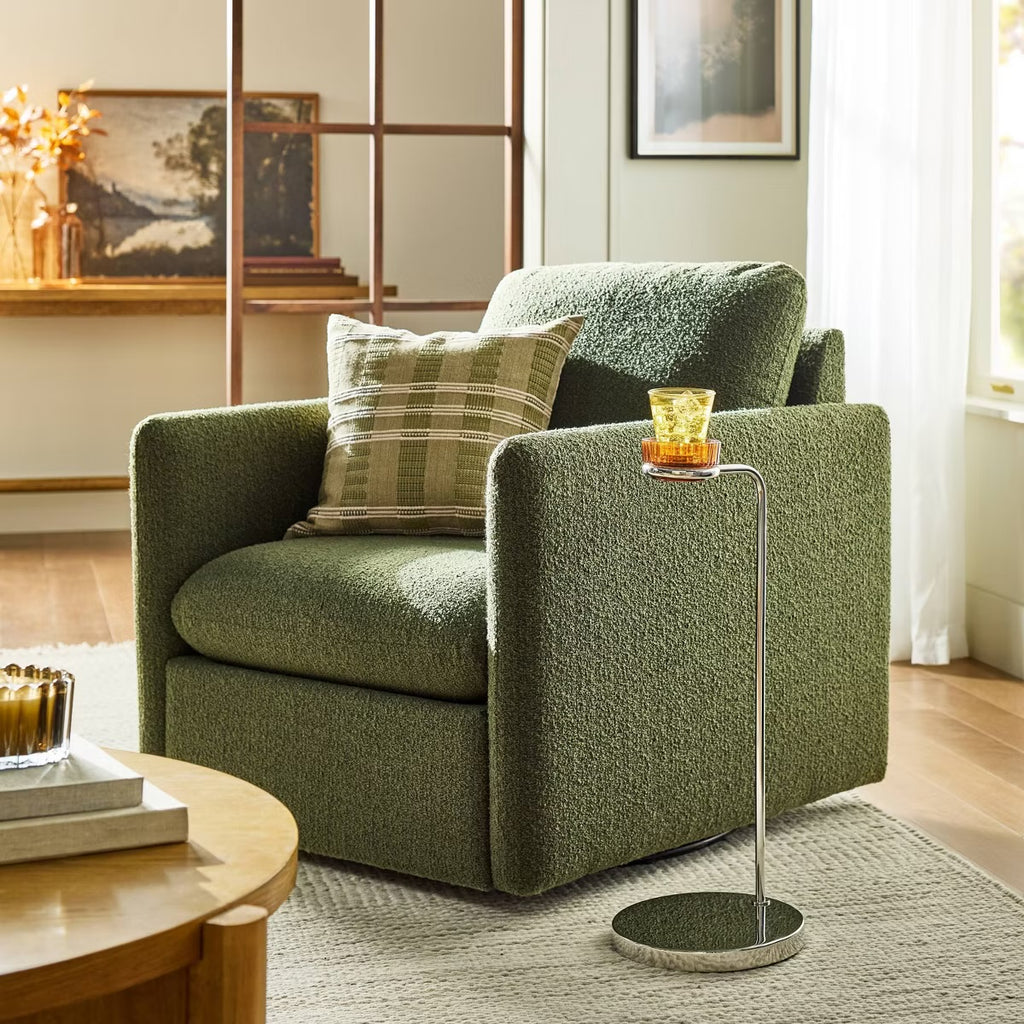 18"x18" Stripe Square Toss Pillow Green/Tan - Hearth & Hand with Magnolia