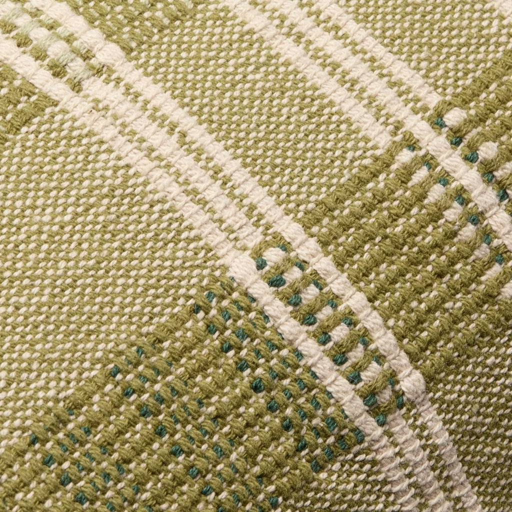 18"x18" Stripe Square Toss Pillow Green/Tan - Hearth & Hand with Magnolia