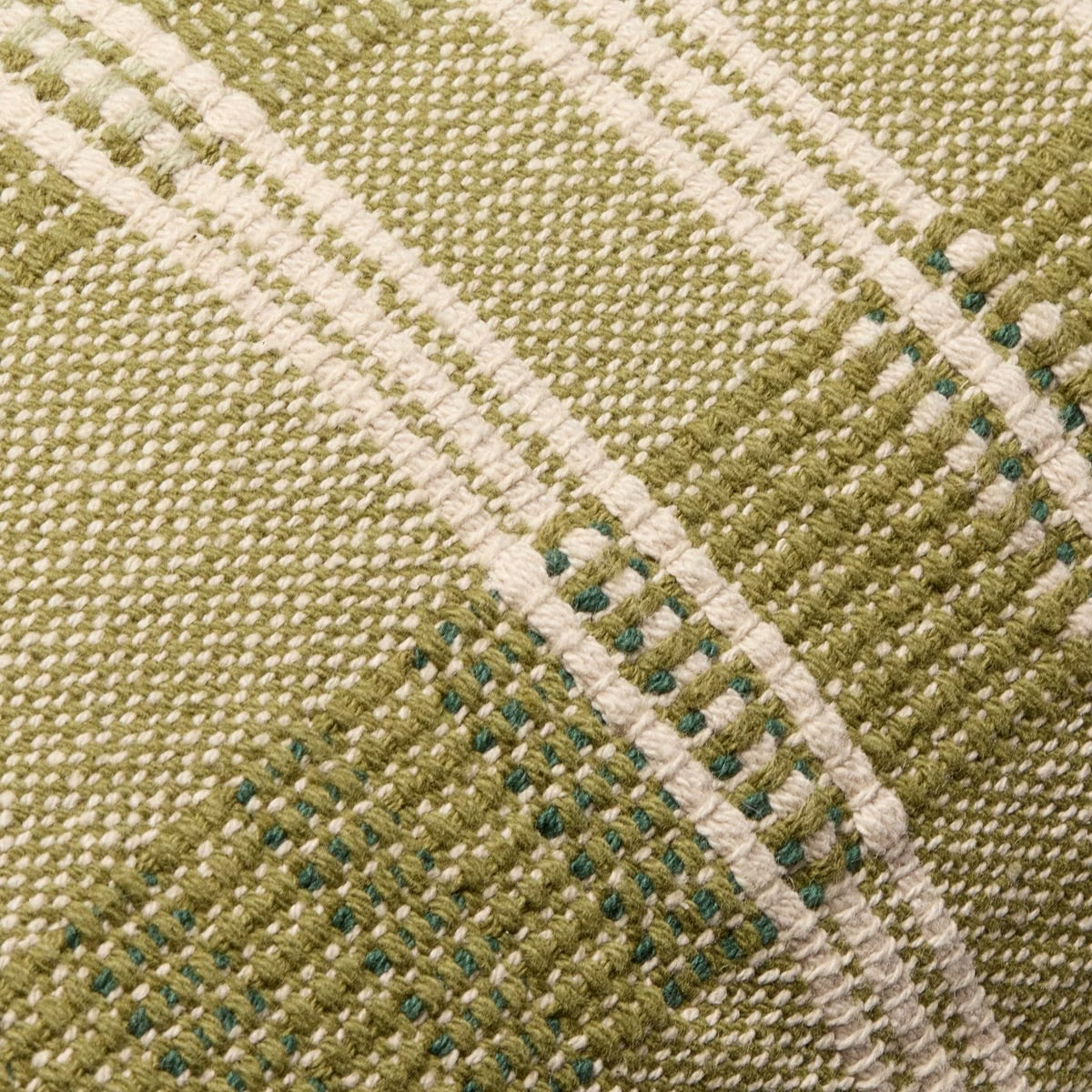 18"x18" Stripe Square Toss Pillow Green/Tan - Hearth & Hand with Magnolia