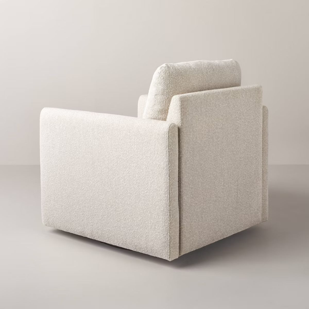 Boucle Upholstered Swivel Arm Chair - Cream - Hearth & Hand with Magnolia