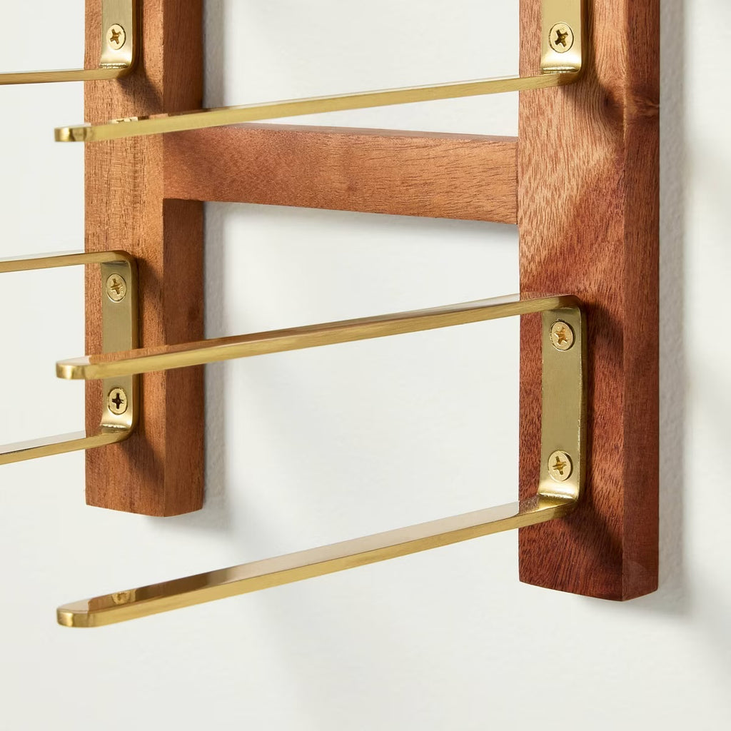 15" Wall Mounted Wood Book Rack - Hearth & Hand with Magnolia