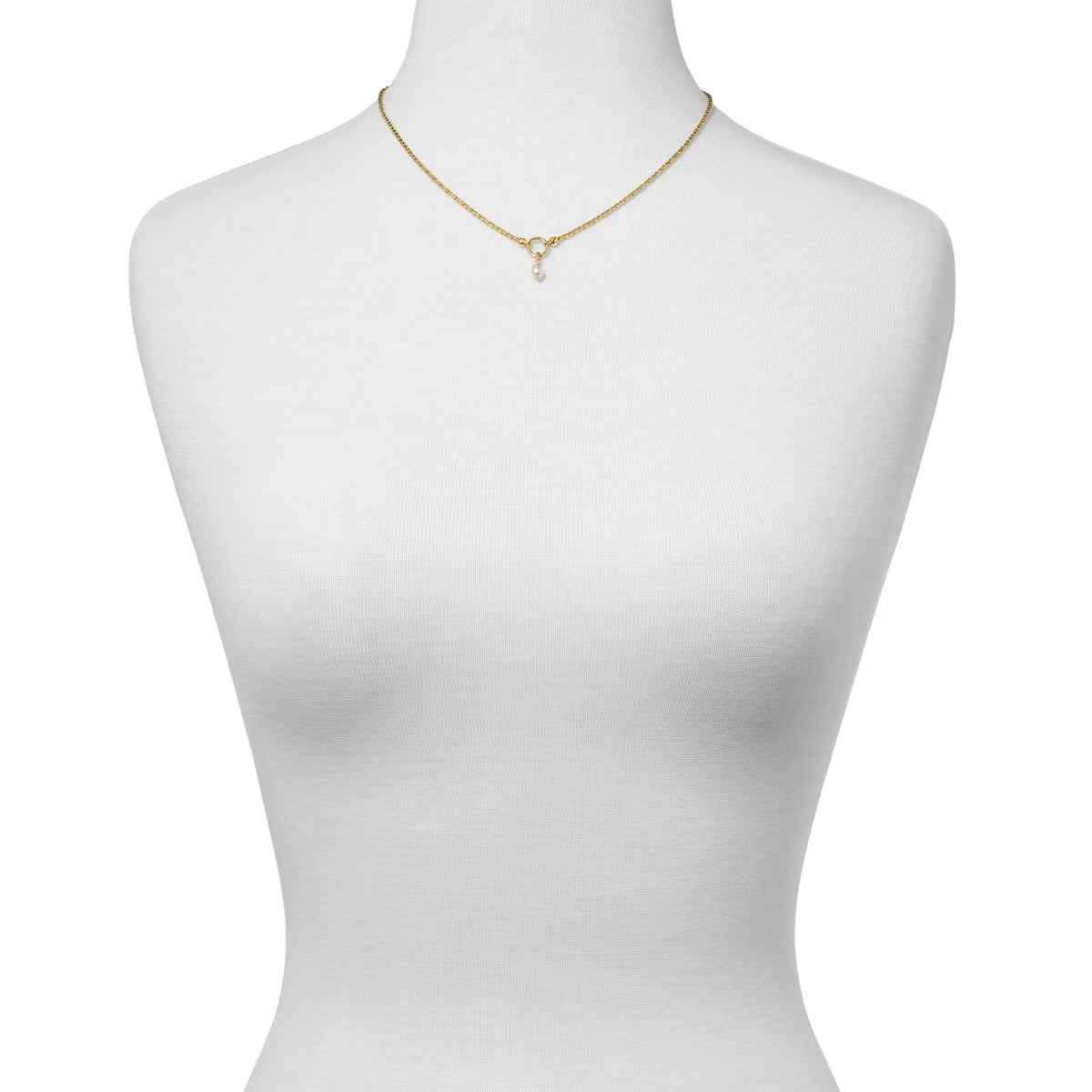 Kendra Scott 14K Gold Over Brass Sawyer Chain Necklace - Gold/White Pearl