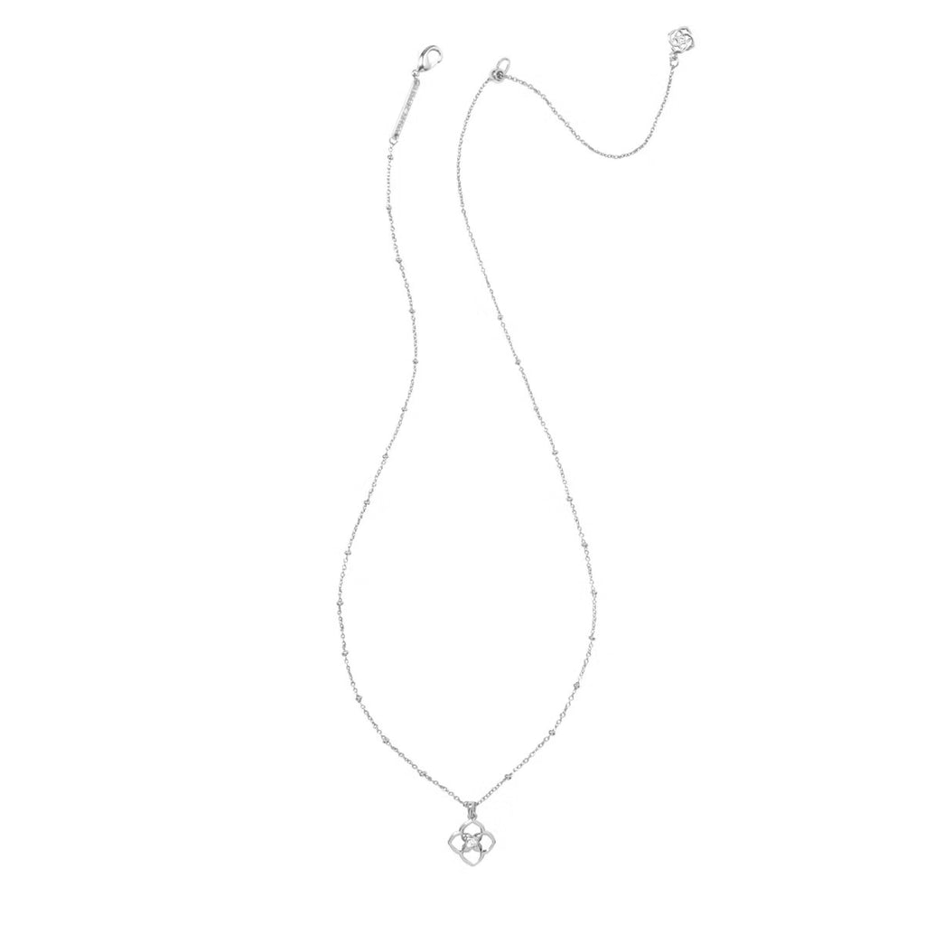 Kendra Scott Iris Rhodium Over Brass Pendant Necklace - Silver