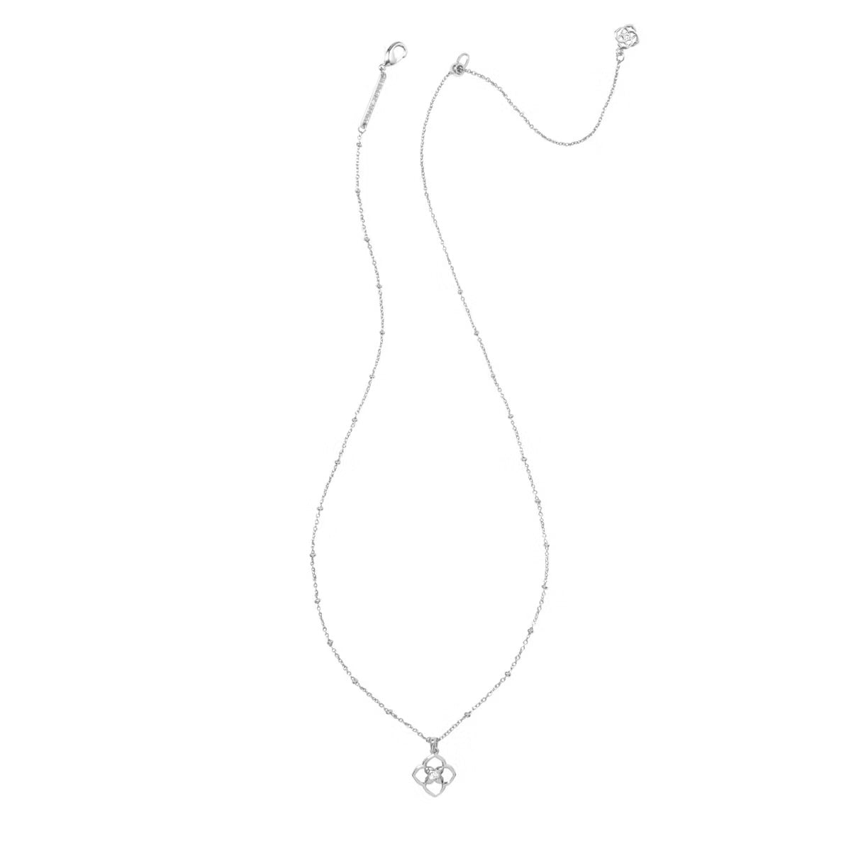 Kendra Scott Iris Rhodium Over Brass Pendant Necklace - Silver