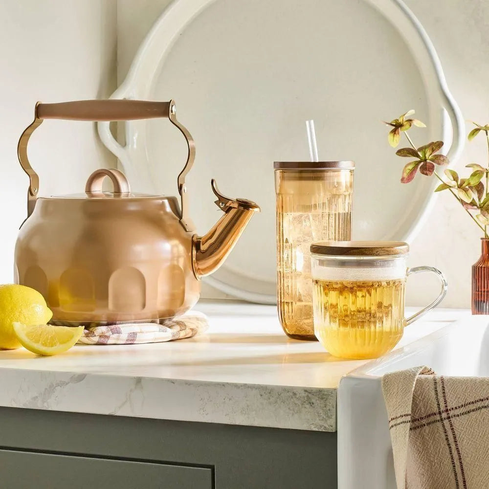 Teapot with Copper Accents Tan - Hearth & Hand with Magnolia