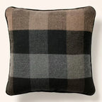 20"x20" Plaid Square Toss Pillow Brown/Black - Woolrich