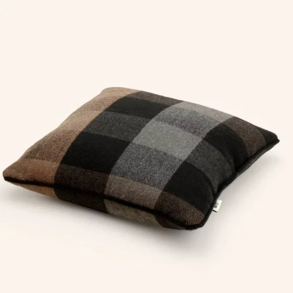 20"x20" Plaid Square Toss Pillow Brown/Black - Woolrich