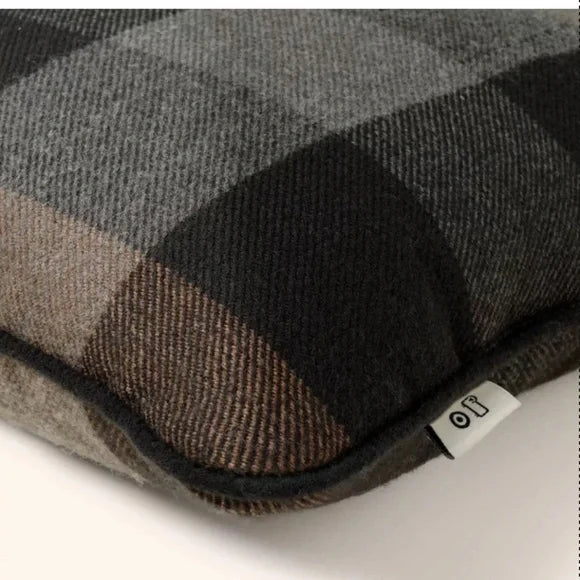 20"x20" Plaid Square Toss Pillow Brown/Black - Woolrich