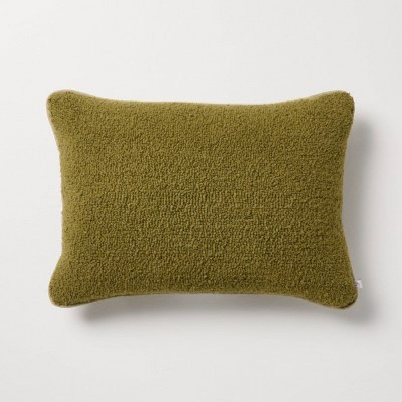 14"x20" Tufted Lumbar Toss Pillow Green - Hearth & Hand with Magnolia