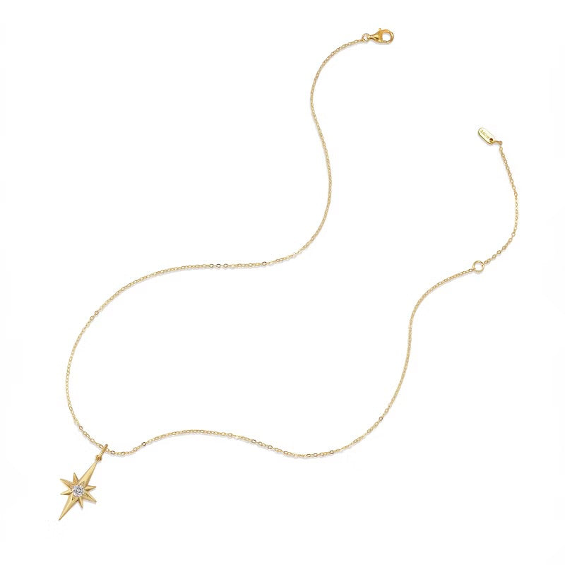 HOPE LOVE SHINE North Star Necklace – Self Love Gift for Women, Healing Jewelry for Personal Growth