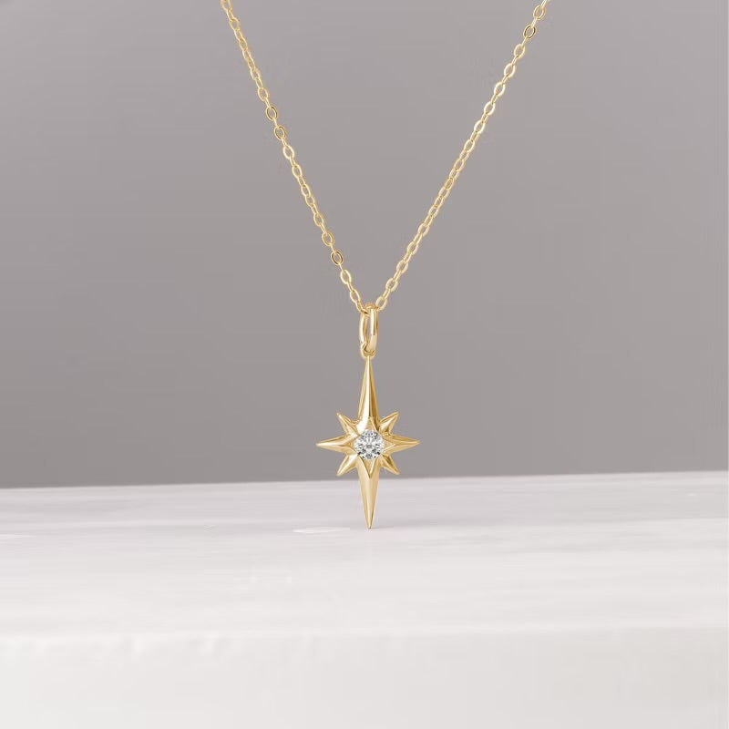 HOPE LOVE SHINE North Star Necklace – Self Love Gift for Women, Healing Jewelry for Personal Growth