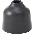 Forio  2-Piece Satin Black Vase Set