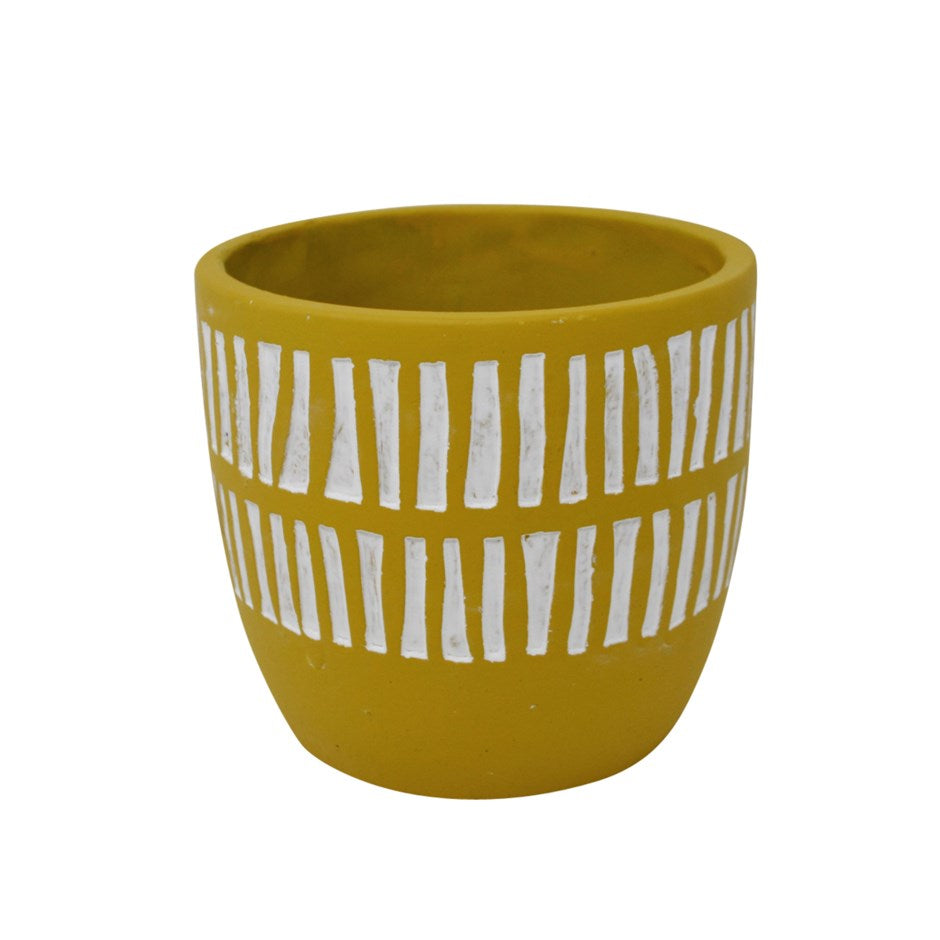 VASE YELLOW/WHITE
